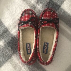 Blitz Molly Plaid Moccasin Slippers
